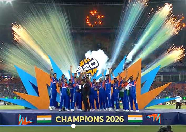 Team India are the champions of the ICC Men's T20 World Cup 2026